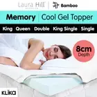 Cool GEL Memory Foam Mattress Topper BAMBOO Fabric Cover Ecologic Queen King 8CM
