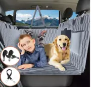 Chumajor Back Seat Extender for Dogs-Supports 400lb,Waterproof Dog Car Seat Grey