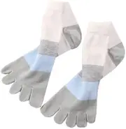 [yuksok] Cozy Striped Cotton Ankle Socks for Him And Her - Set of 6 Pairs in Gray