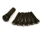 Traditional Acoustic Guitar Ebony Bridge Pin Set w/Endpin BP-0855-0E0