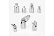 7Pc Socket Adaptor Set Flexible Joint Reducer Swivel Connector 1/4 3/8 1/2" Dr.
