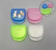 Dental Orthodontic Retainer Denture Storage Box Case Braces Mouthguard Container
