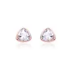 MYJS Brief Triangle Earrings Stud With Swarovski Crystals Rose Gold Gp Unique