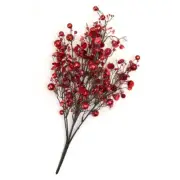 24" Red Glitzy Glittered Ball and Sequin Decorative Bush