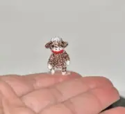 Miniature Crochet Sock Monkey Handmade Toy Pet Stuffed Animal Lover Gift Idea