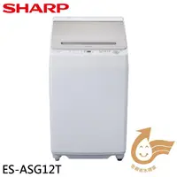 在飛比找momo購物網優惠-【SHARP 夏普】12公斤無孔槽變頻直立式洗衣機(ES-A