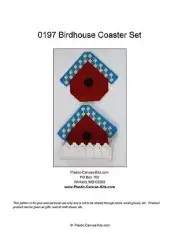 Birdhouse Coaster Set-Plastic Canvas Pattern or Kit