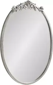 Arendahl Ornate Glam Oval Wall Mirror, 18 X 24, Antique Silver, Beautiful Bohemi