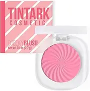 [Tintark] Cheeky Blush Compact for Face Cheeks, Talc Free Blusher Palette, Matte Powder Makeup, Natural Healthy, Mauve Pink Magenta Peach Red, Vegan Cruelty Free