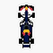 Decal Art Racing Formula Blue Pixel Redbull 1 F1 - Sticker Graphic - Vinyl Waterproof Sticker Car Laptop Wall Window Bumper Sticker