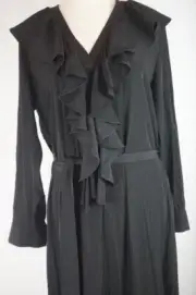 Mela Purdie Mirror Dress in Black Size 6 XXS V-Neckline F67 3148 Flutter TV265
