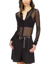 Michael Michael Kors Sheer Crop Cardigan