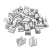 40Pcs Zipper Slider Retainers - #10 Top Stoppers for Replacing, Silver Tone