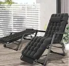 Zero Gravity Chair Folding Sunlounge Chair with Soft Cushion, Reclining Camping