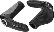 Ergon GP3-S Gripshift: Small, Black/Gray Rubber Bicycle Handlebar Grips