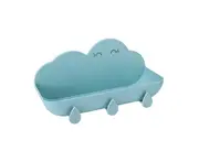 Cloud Shaped Kitchen Bathroom Wall Mount Shelf Storage Rack Holder Organizer-Light Blue