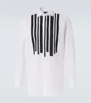 [Junya Watanabe] Junya Watanabe x Guy Rover striped cotton shirt UK 16 white