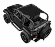 SpiderWebShade Mesh Bikini Top-Black, for Jeep TJ; SWS-SHDTOP-01-KRWL-BLK