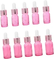 Vaguelly 1Set Refillable Glass Essential Oil Bottles with Dropper Travel Friendly Containers Leakproof Design for Easy Carrying and