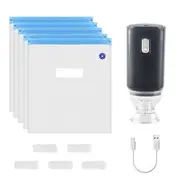 USB Rechargeable Electric Air Pump Dryer+5PCS Bag Set for 3D Printer PLA Filament Vacuum Bag 1-Key Quick Pumping