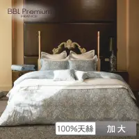 在飛比找momo購物網優惠-【BBL Premium】100%天絲印花床包被套組-藍茵花