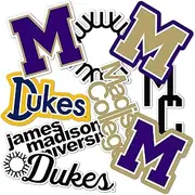 Desert Cactus James Madison University Stickers Dukes JMU Vinyl Decals Laptop Water Bottle Car Type 2 (T2 Vintage 1)