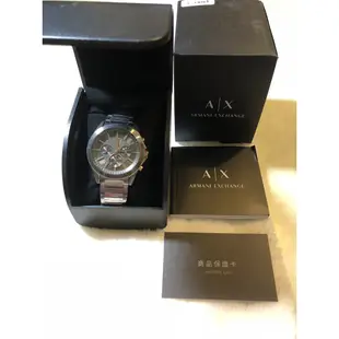 【可面交】ARMANI EXCHANGE AX2606 三眼 計時 鋼錶帶 男錶 女錶 基隆大錶哥 AX 金色 手錶
