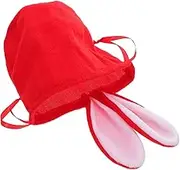 Easter Goodie Bags Mini Candy Bags Non-Woven Candy Bags Candy Bags Bags Basket Goody Bags Bunny Mini Bag Goody Bags Kit Spindle Cute Bow Kit Decoration Bow Red Cloth
