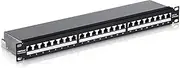 TRENDnet 24-Port Cat6A Shielded Patch Panel, 1U 19" Metal Housing, 10G Ready, Cat5e,Cat6,Cat6A Compatible, Cable Management, Color-Coded Labeling for T568A and T568B Wiring, Black, TC-P24C6AS