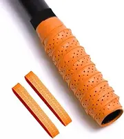 2 Grips Tennis Racket Grip Tape - Precut and Dry Feel Tennis Grip - Tennis Overgrip Grip Tape Tennis Racket - Wrap Your Racquet for High Performance (Orange)