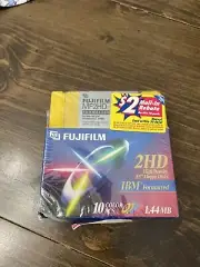 FUJI 2HD 3.5" 1.44 MB IBM Formatted [10-Pack Floppy Diskettes] - NEW