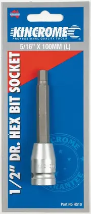 Kincrome HS10 - Hex Bit Socket 5/16" 1/2" Drive