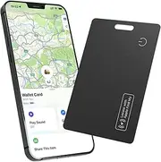 YAOTE Wallet Finder Tracker Card, Wireless Charging Wallet Tracker, Works with Apple Find My (iOS Only), Find My Wallet, Luggage, car, Backpack and More, IP68 Waterproof