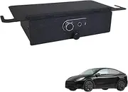 M1M Under Seat Storage Safe Vault, Under-Seat Drawer Safe Compatible with Tesla Model Y 2021-2023, Superior Fingerprint Lock with Backup Key.