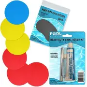Pool Above Vinyl Repair Kit with Clear Sealant, Ideal for Jump-O-Lene Castle Bou