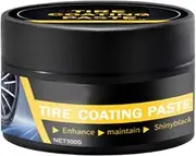 Tire Cleaner and Shine – Deep Black Restorer with Wet Look Finish, Protective Dressing Gel | Long-Lasting Rubber Coat for Car Detailing, Wheel Maintenance, UV Shield, Trim Polish for Auto Appearance