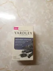 YARDLEY Bath Bar Soap 1 Pack 4.25 oz Activated Charcoal Bentonite Clay Clean.