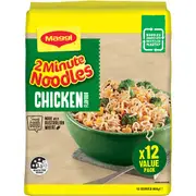 Maggi 2 Minute Chicken Flavour Instant Noodles 12 Pack