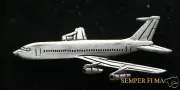 BOEING 707 LAPEL HAT PIN TIE TAC PEWTER PILOT JET PILOT CREW AIRLINE WING GIFT