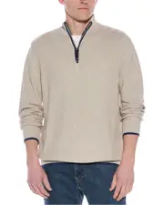 TailorByrd Pique Knit 1/4-Zip Mock Sweater