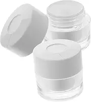 BELLIFFY Elegant 2pcs Empty Face Jars Makeup Spatula Travel-sized Dispenser Bottles for Creams