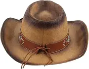 [OATIPHO] Cowboy Hat Men Sun Hat Beach Hat Casual Hat Outdoor Hat for Men Bonnets for Babies Mens Outdoor Sun Hat Hats for Men Vintage Hats Sombrero Hat Floppy Summer Hat