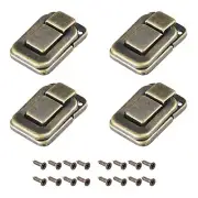 Toggle Catch Lock (38mm x 25mm) 4Pcs, Iron Hasp Latches Bronze Tone