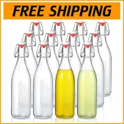 Elegant 25 oz Flip Top Glass Bottles - Set of 12 for Beer, Kombucha & More