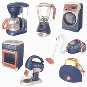 Simulation kitchen toys washing machine toaster microwave oven play house toys creative children's g