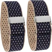 [BESTYASH] Shirt Cuffs for Women Men Punk Arm Guards French Cuff Shirt Stays Elastic Arm Straps Sleeve Bands