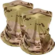 Neck Gaiter,2 Pack Breathable Cooling Neck Gaiters,UPF 50 Ice Silk Face Shield Scarf,H HOME-MART Multifunctional Buffs Headwear Bandana Face Cover,Stretchy Balaclava Neck Warmer