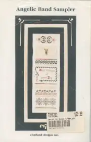 Charland Designs Angelic Band Sampler Sterling Angel Linen Silk Cross Stitch KIT