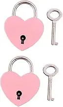 Operitacx 2pcs Mini Heart Shape Padlock Jewelry Box Lock Padlock for Suitcases Diaries and Cabinets for Loved Ones