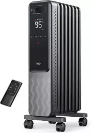 1500W Oil Filled Radiator Heater with Remote, Timer & Safety Features